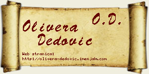 Olivera Dedović vizit kartica